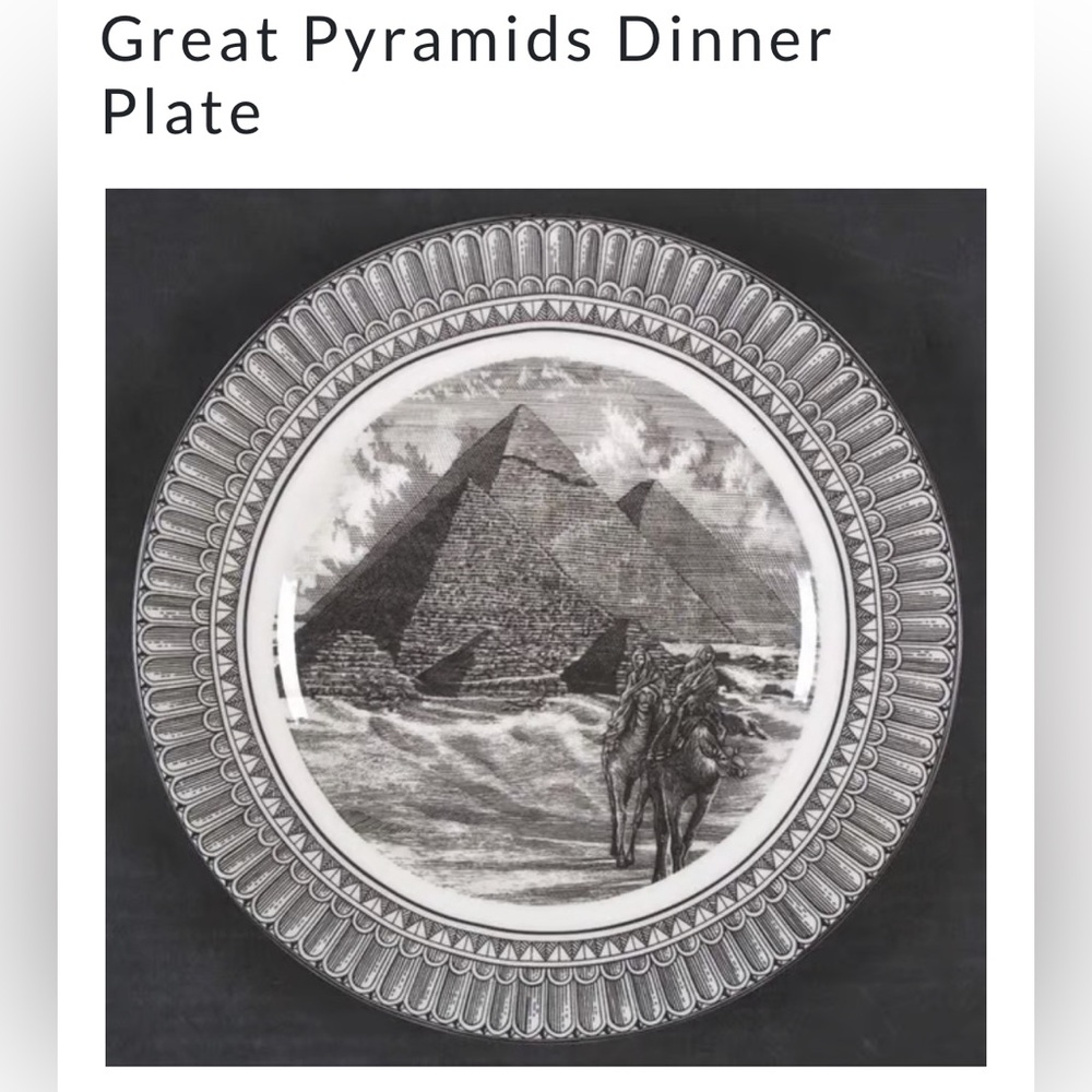 222 Fifth Slice of Life Plate Great Pyramids Egypt Camel Desert 10.5 inches